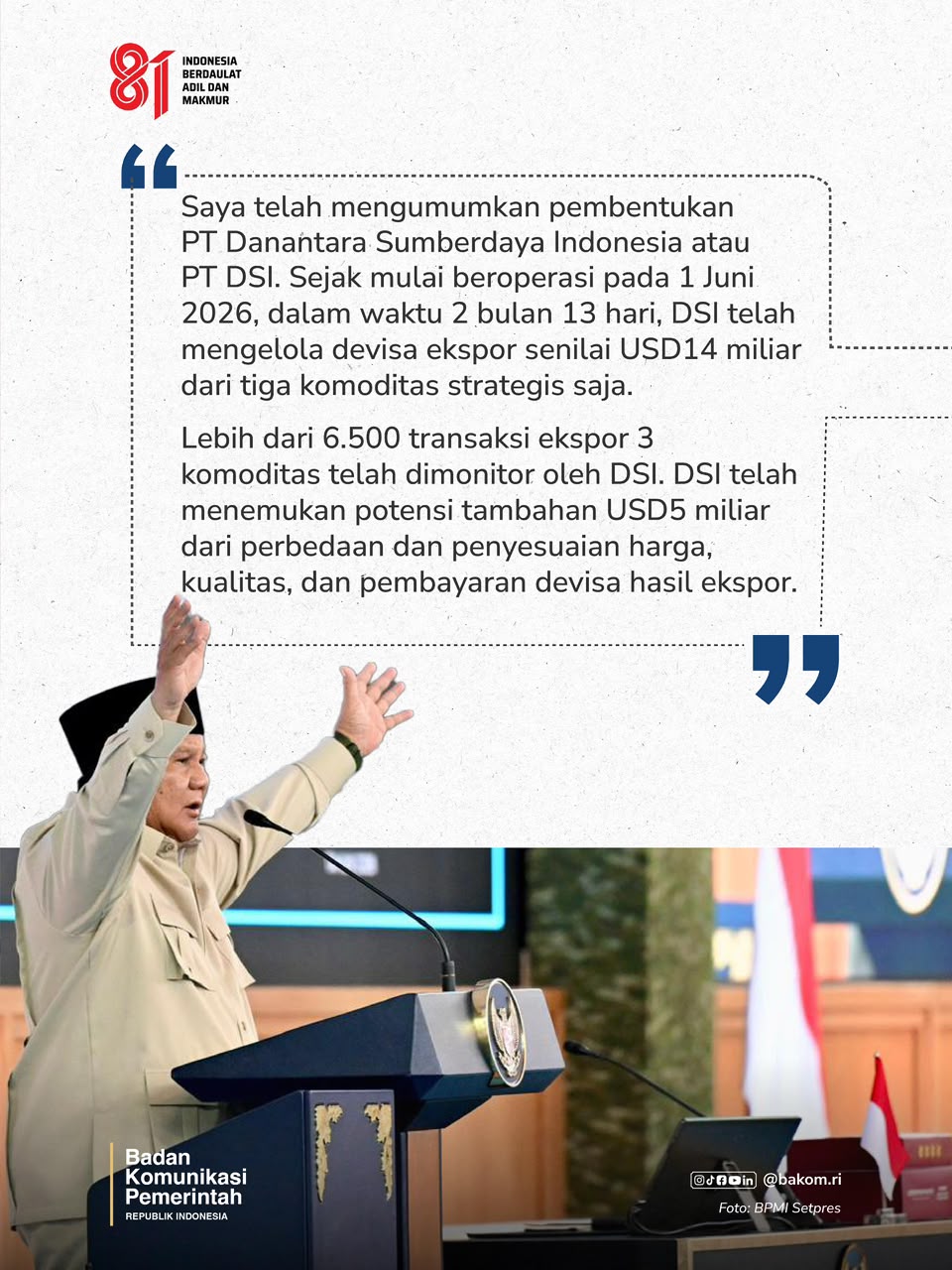 Pidato Presiden Prabowo dalam Nota RAPBN 2027