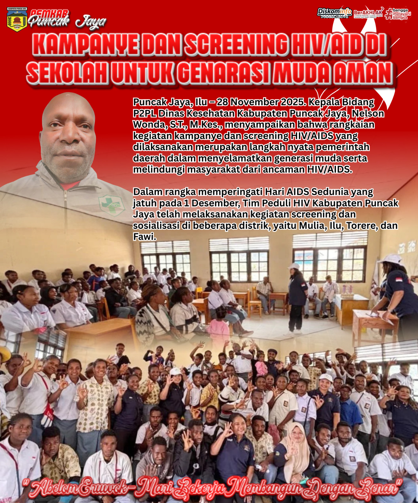 SELAMATKAN REMAJA PUNCAK JAYA: KAMPANYE DAN SCREENING HIV/AIDS DI SEKOLAH UNTUK GENERASI MUDA AMAN