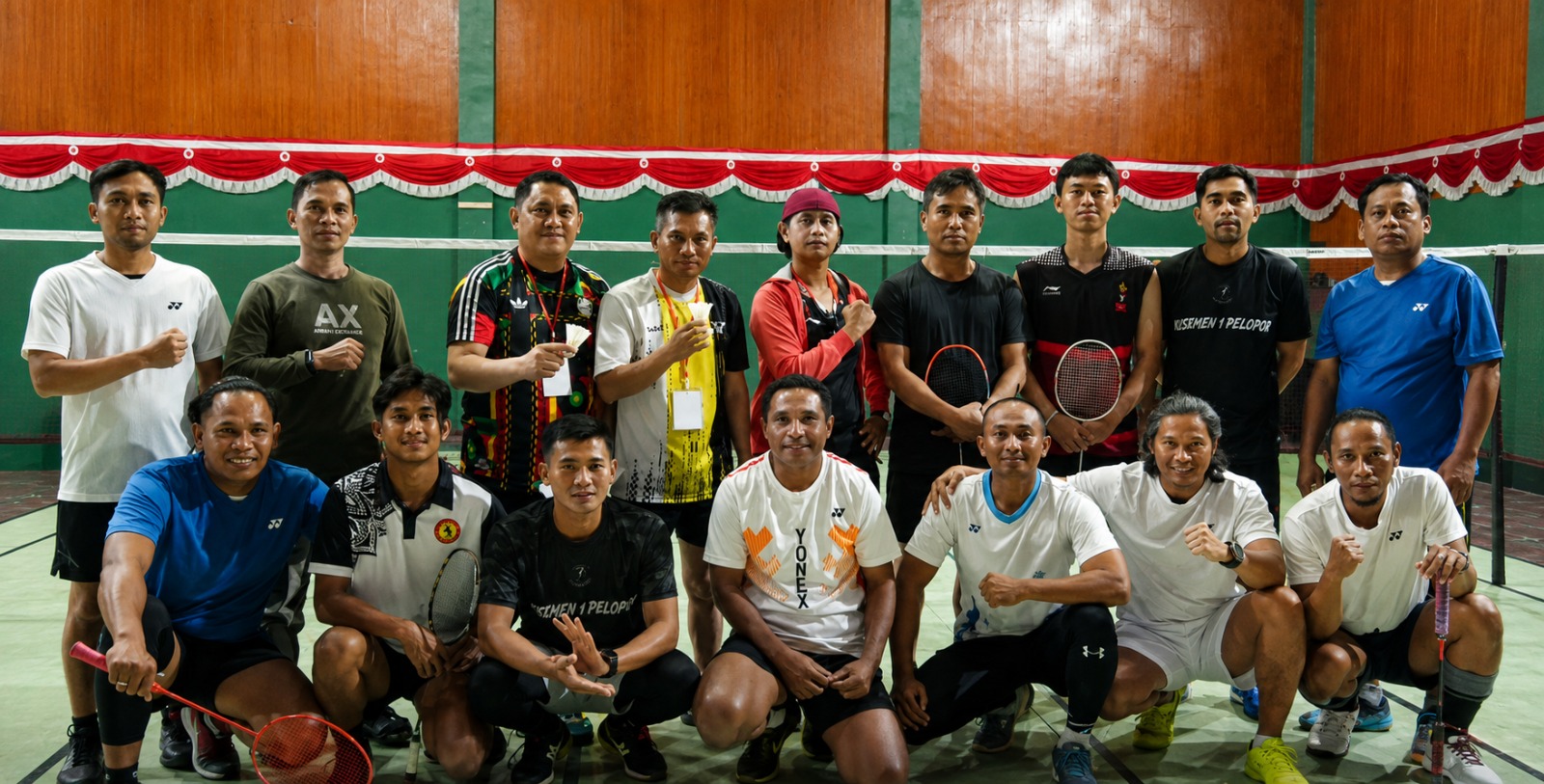 Turnamen Badminton Ganda Putra Dewasa Meriahkan HUT RI ke-81 di Puncak Jaya
