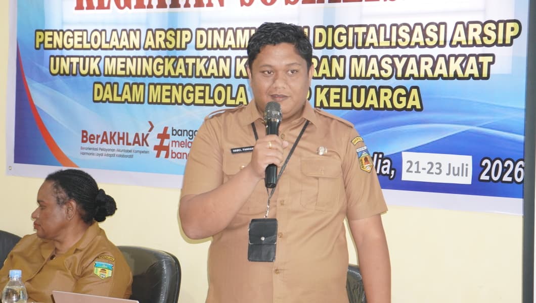 Pemkab Puncak Jaya Perkuat Budaya Sadar Arsip Melalui Sosialisasi Pengelolaan Arsip Dinamis dan Digitalisasi Arsip Keluarga