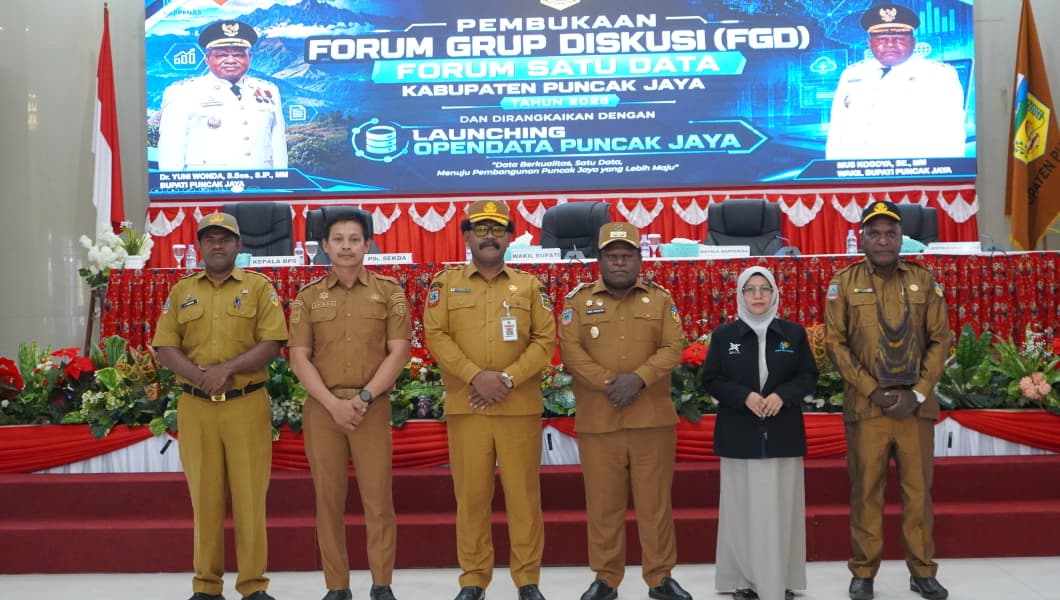 Pemkab Puncak Jaya Perkuat Tata Kelola Data melalui Forum Satu Data dan Launching Portal Open Data