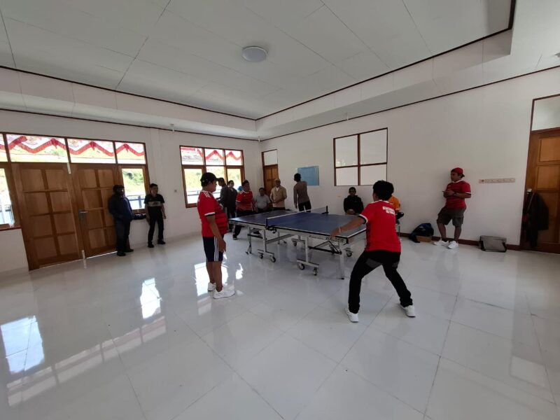 Tenis Meja Jadi Magnet Keceriaan HUT RI ke-80 di Puncak Jaya
